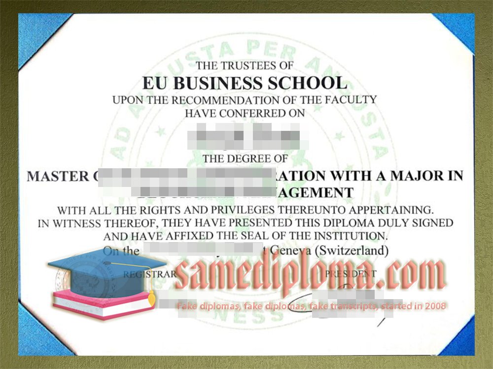 EU MBA Fake diploma