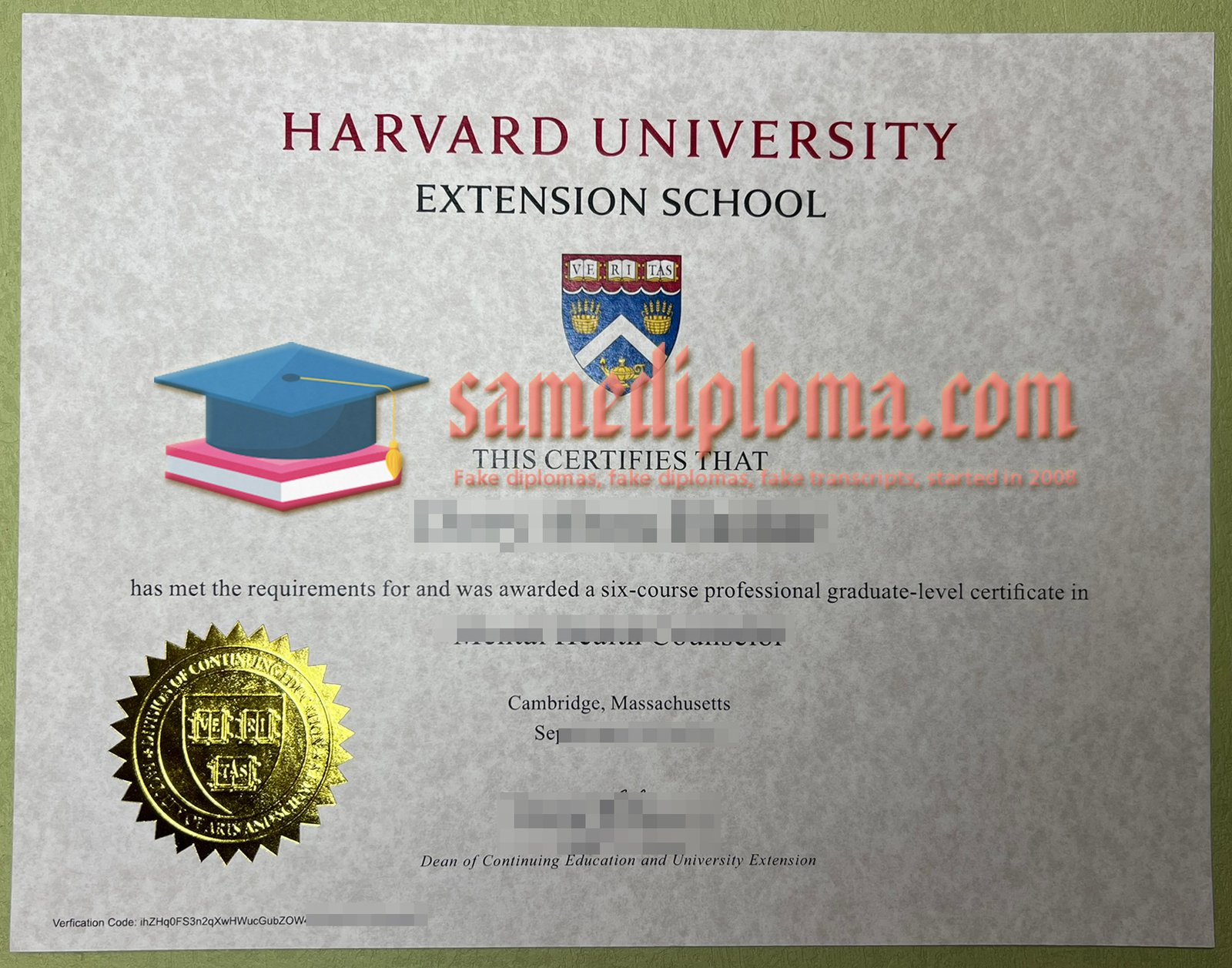 Harvard Extension Diploma