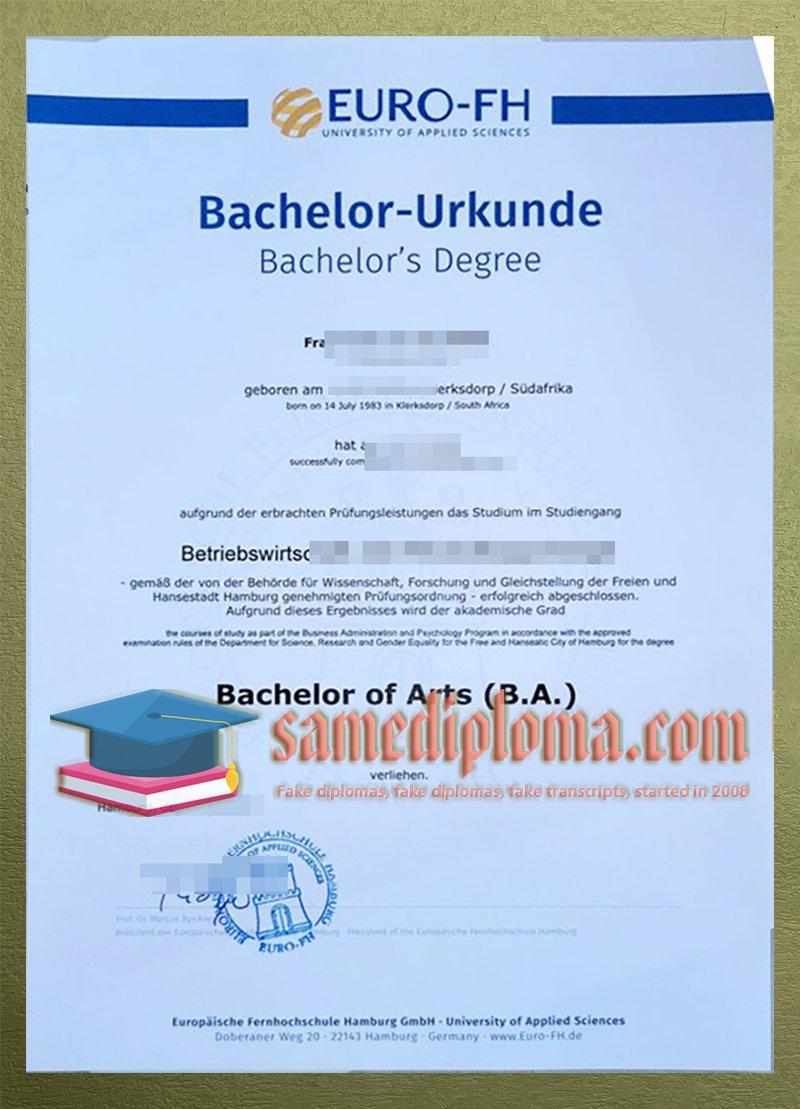EURO-FH Bachelor-Urkunde