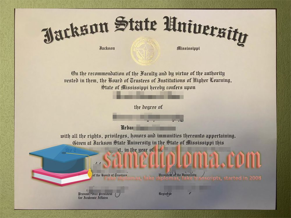Jackson State University Diploma