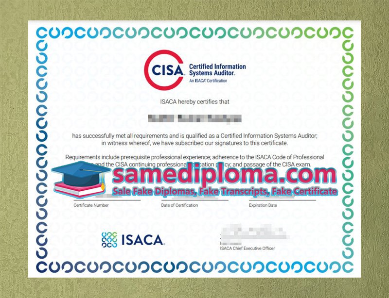 Buy CISA Fake Certificate Buy CISA Fake Certificate