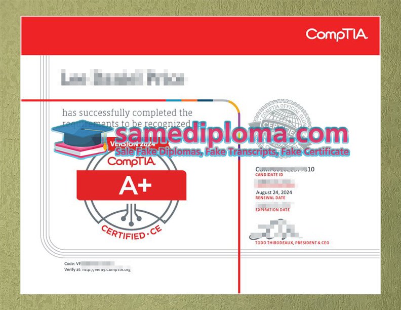 Order a comptia a+ Certificate