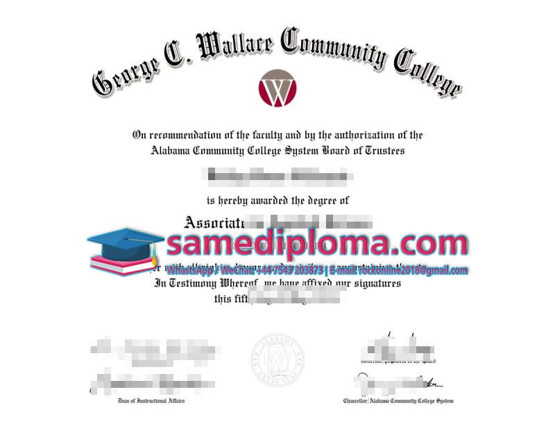 Buy a fake George C. Wallace Community College Diploma