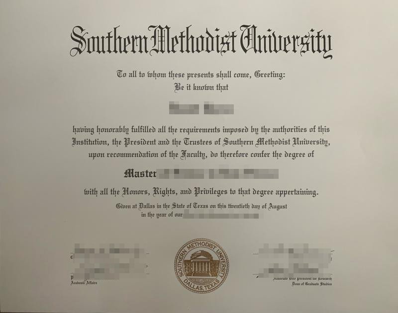 Southern Methodist University diploma