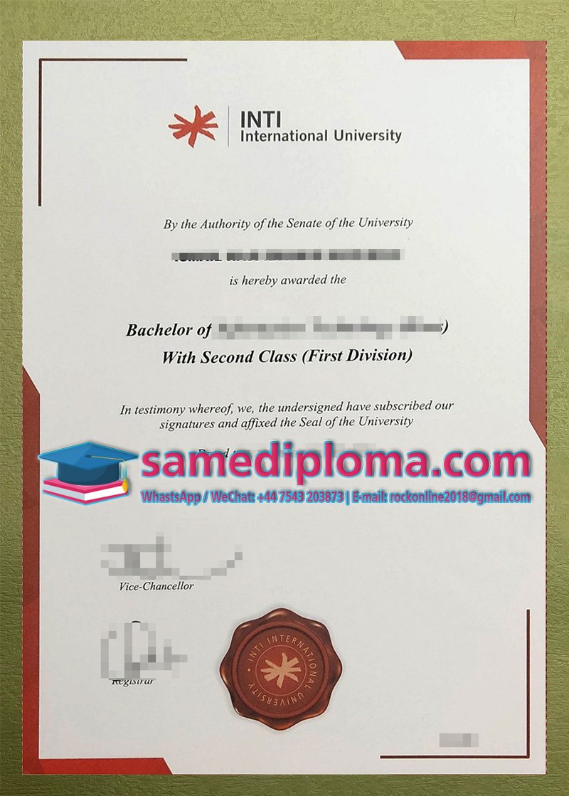 Buy a init diploma in business Buy fake INTI International University Diploma