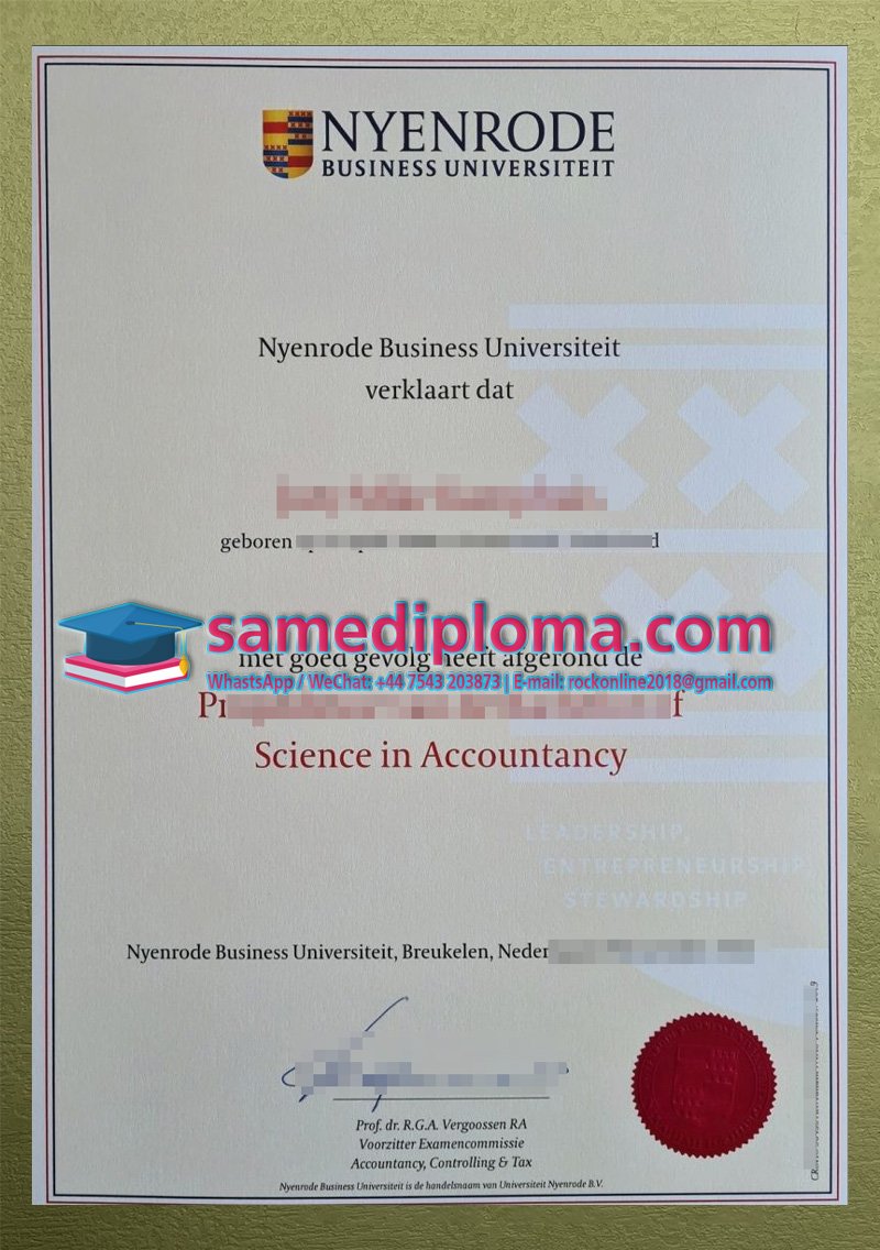 Nyenrode Business Universiteit Diploma Order a Nyenrode Business Universiteit Fake Diploma for a job