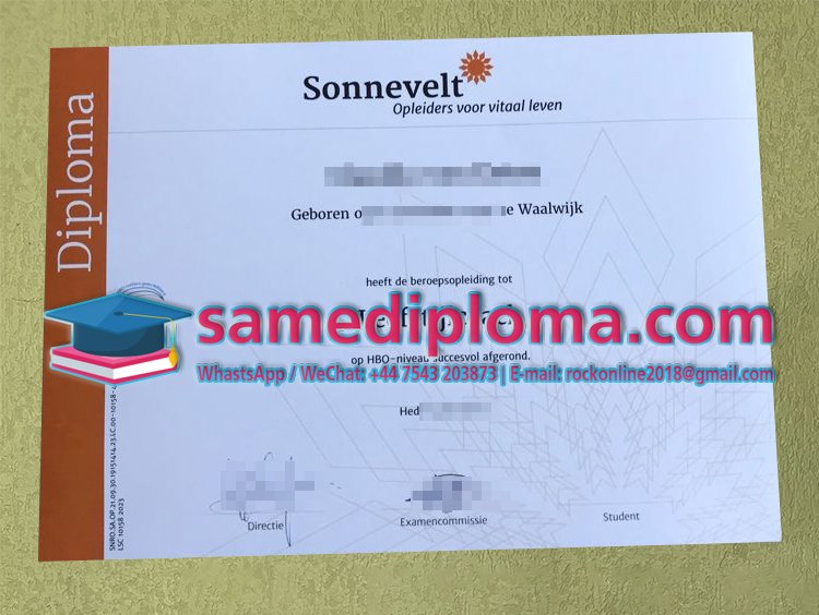 Buy fake Sonnevelt Opleidingen Certificate