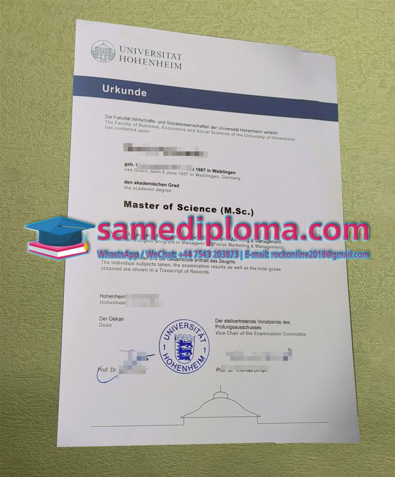 A way to get a Universität Hohenheim Diploma