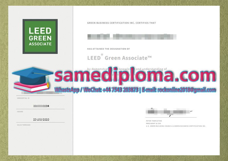 Leed Green Associate Certificate