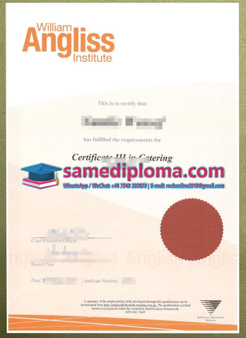 Order a fake William Angliss Institute chef certificate Buy William Angliss Institute chef certificate
