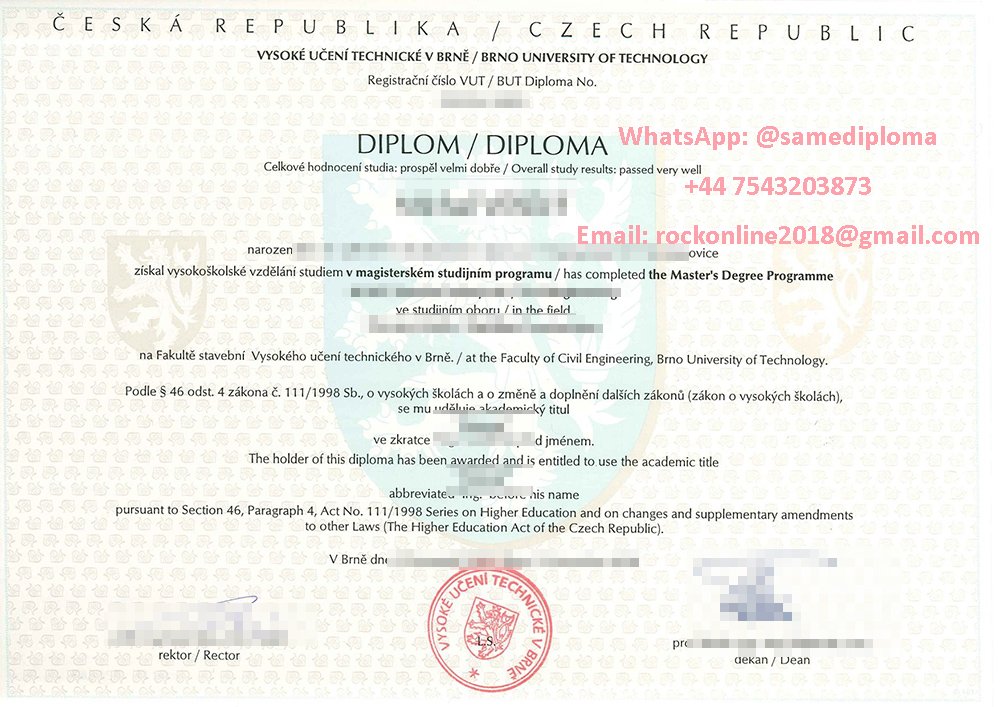 Brno University of Technology Diploma, BUT/VUT Diploma