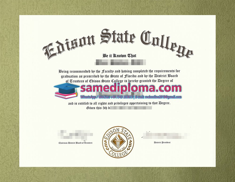 Edison State College Diploma