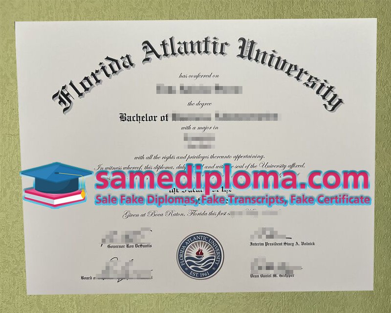 Florida Atlantic University Diploma