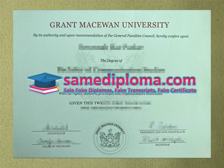 Grant Macewan University Diploma