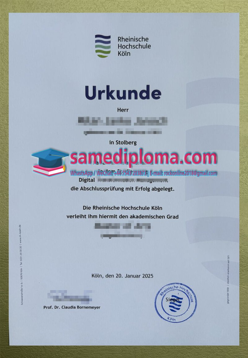 Rheinische Fachhochschule Köln diploma