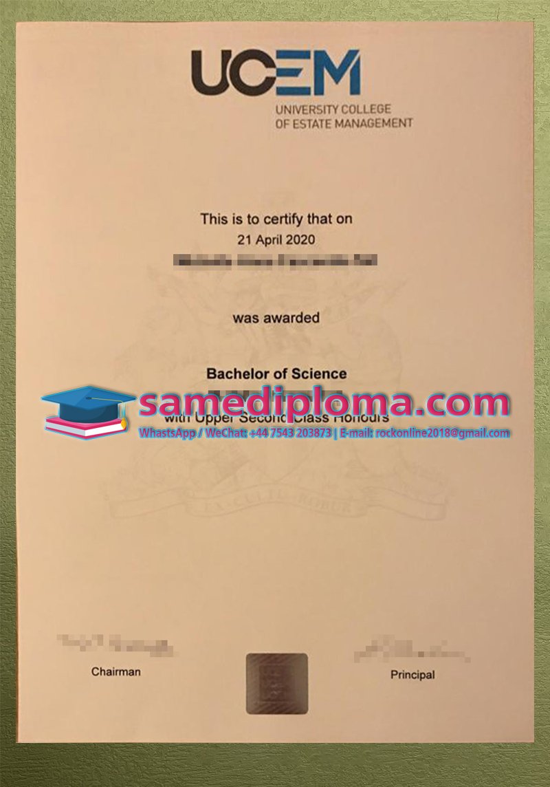 University college of estate management diploma, UCEM Diploma