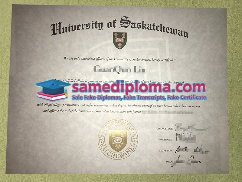 University of Saskatchewan Fake Diploma