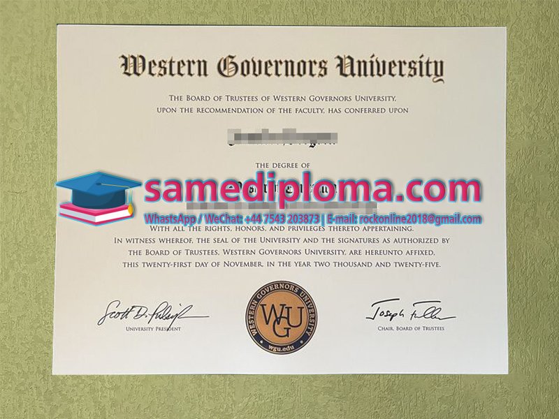 Western Governors University Diploma 2025