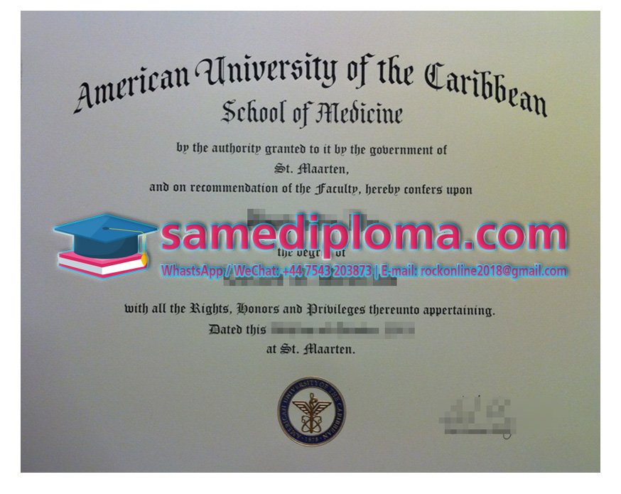 American University of the Caribbean Diploma