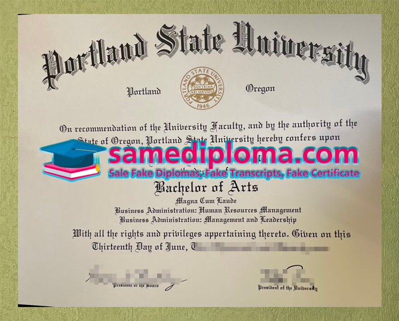 Portland State University Diploma