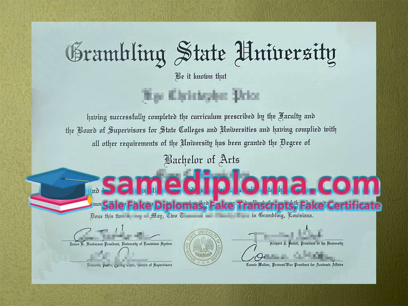Grambling State University Diploma