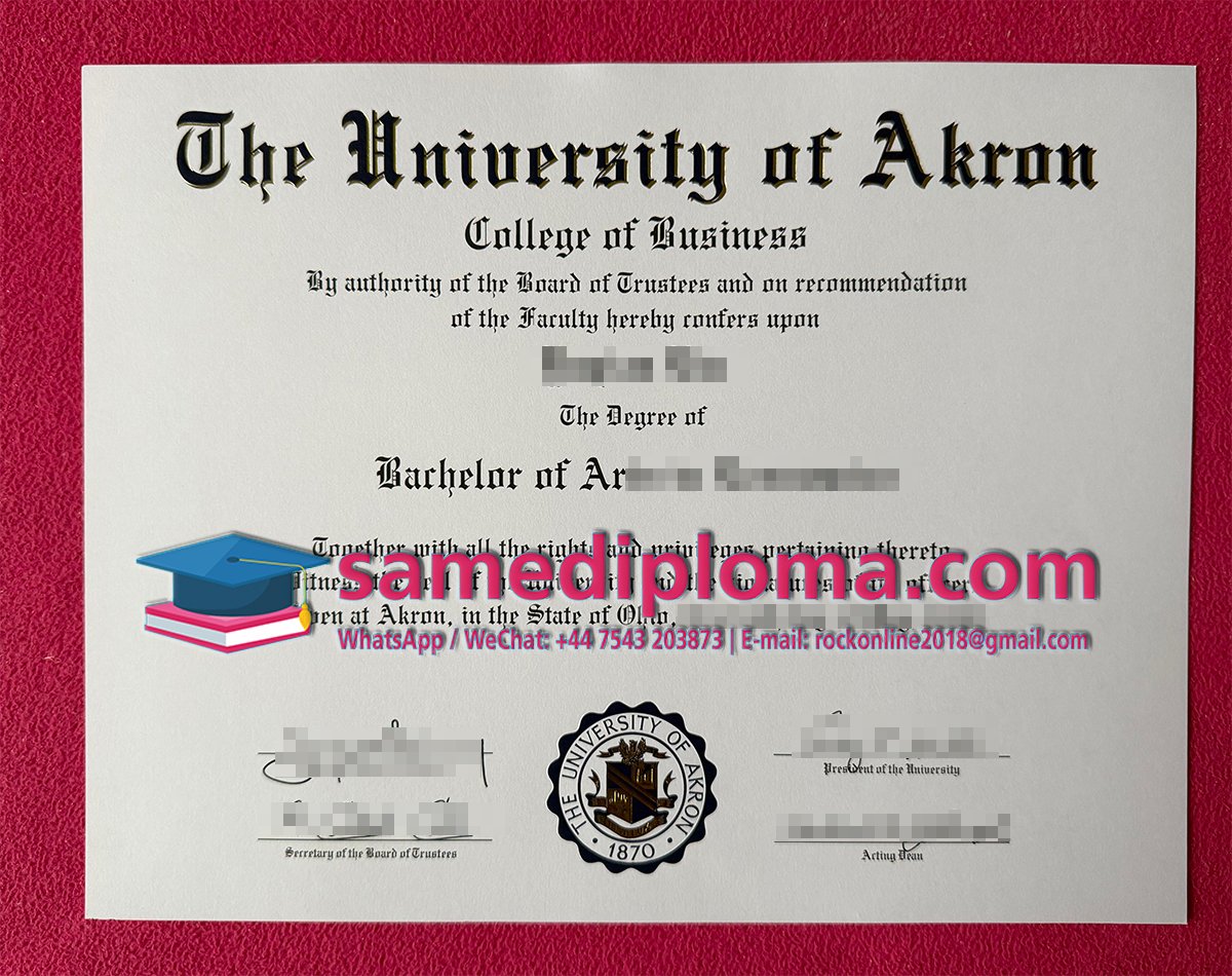 The University of Akron Diploma