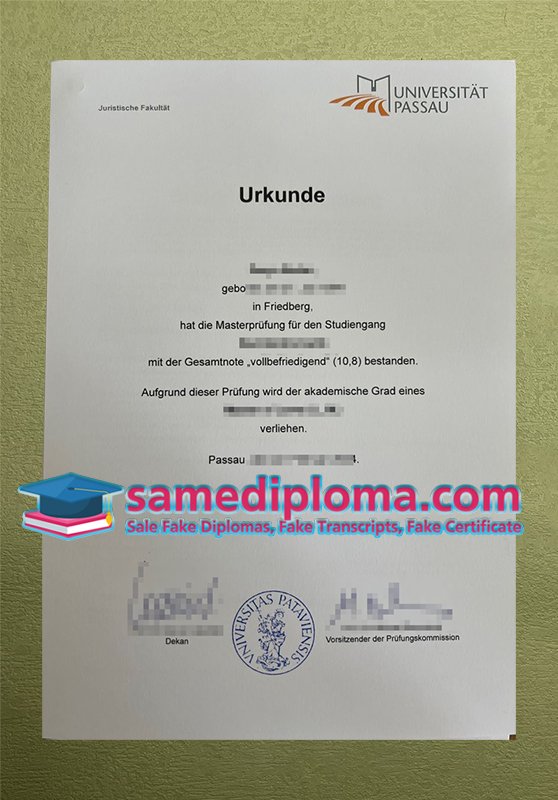 Universität Passau Urkunde