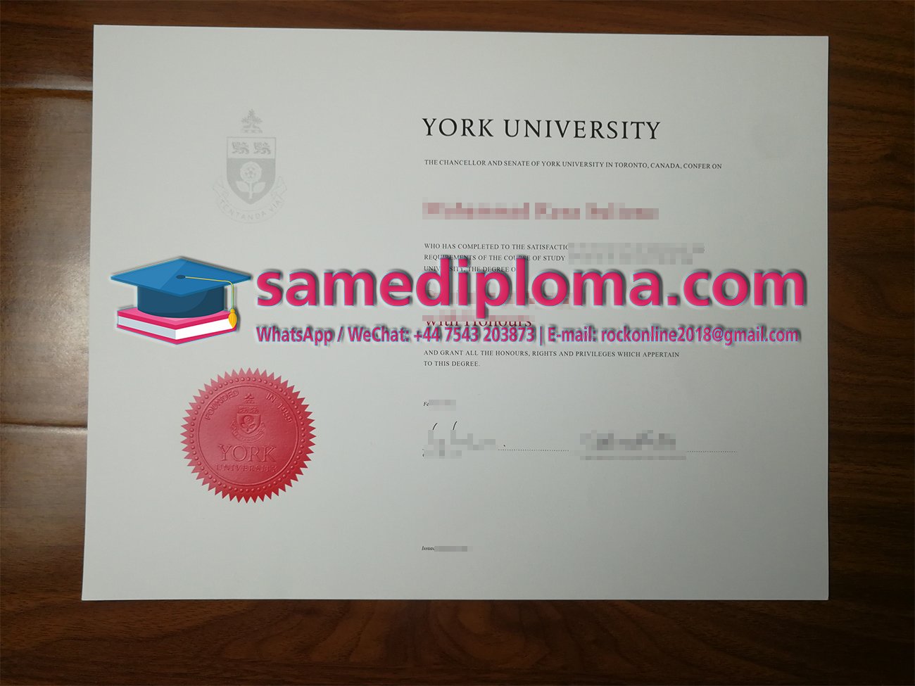 York University diploma